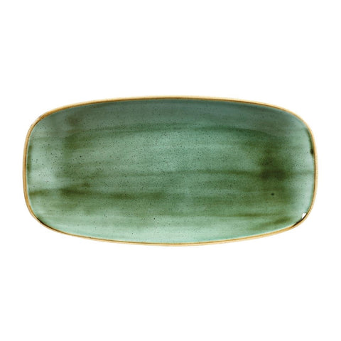 Churchill Stonecast Rectangular Plates Samphire Green 153 x 298mm