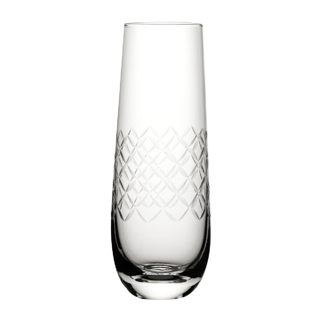 Utopia Raffles Diamond Champagne Glasses 300ml (Pack of 6)