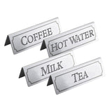 Beaumont Tea Stainless Steel Table Sign