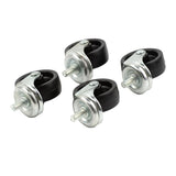 Beaumont Bottle Skip Castors Black Set of 4