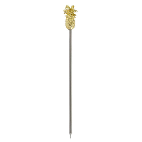 Beaumont Pineapple Garnish Pick Gold Plated (Pack of 10)