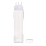 Araven Squeeze Sauce Bottle 3 Nozzles 50cl White