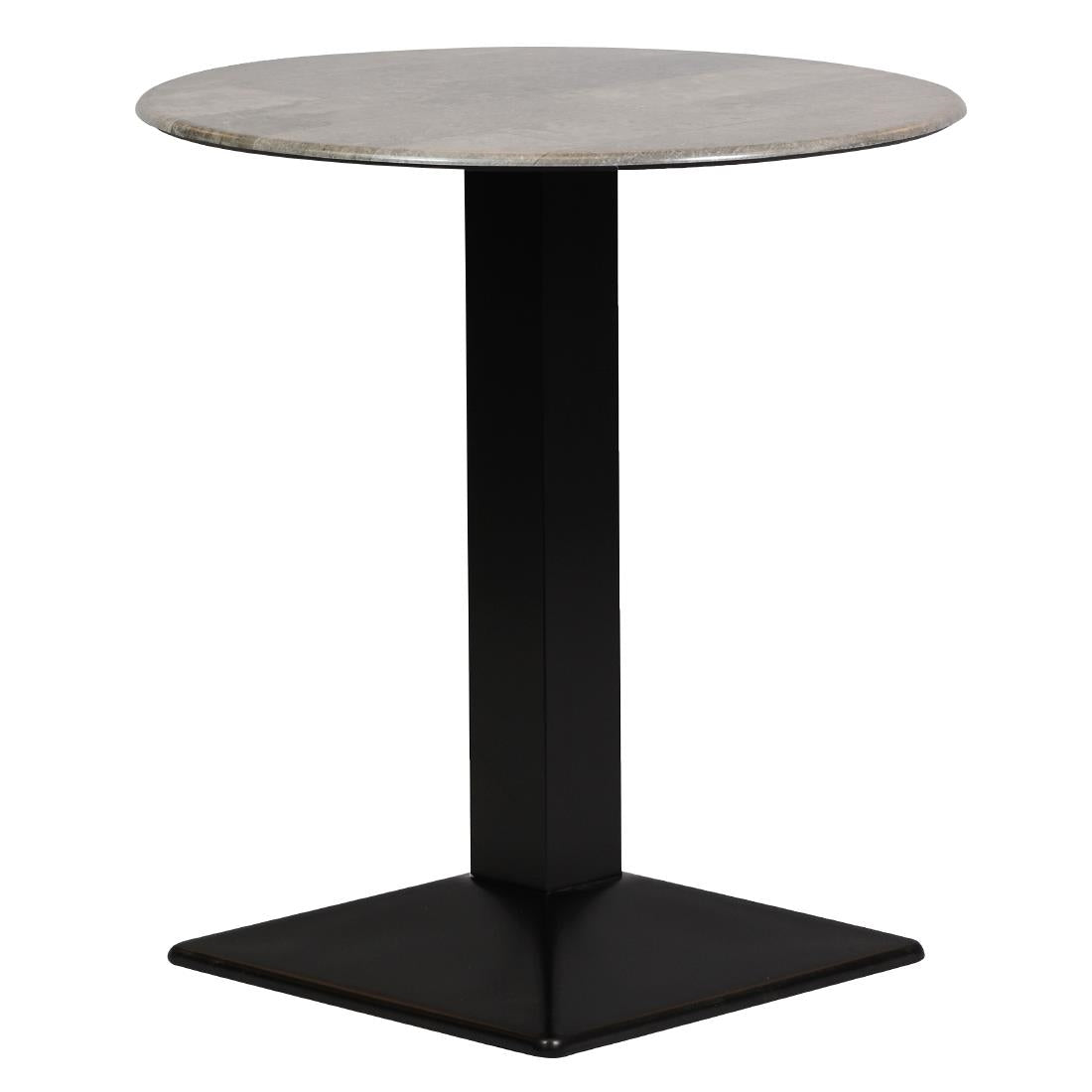 Turin Metal Base 600mm Round Dining Table with Laminate Top in Concrete