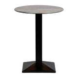 Turin Metal Base Round Poseur Table with Laminate Top Concrete 600mm