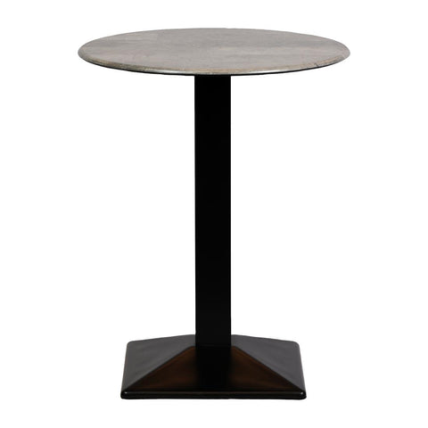 Turin Metal Base Round Poseur Table with Laminate Top Concrete 600mm