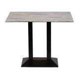 Turin Metal Base Rectangular Poseur Table with Laminate Top Concrete 1200x700mm