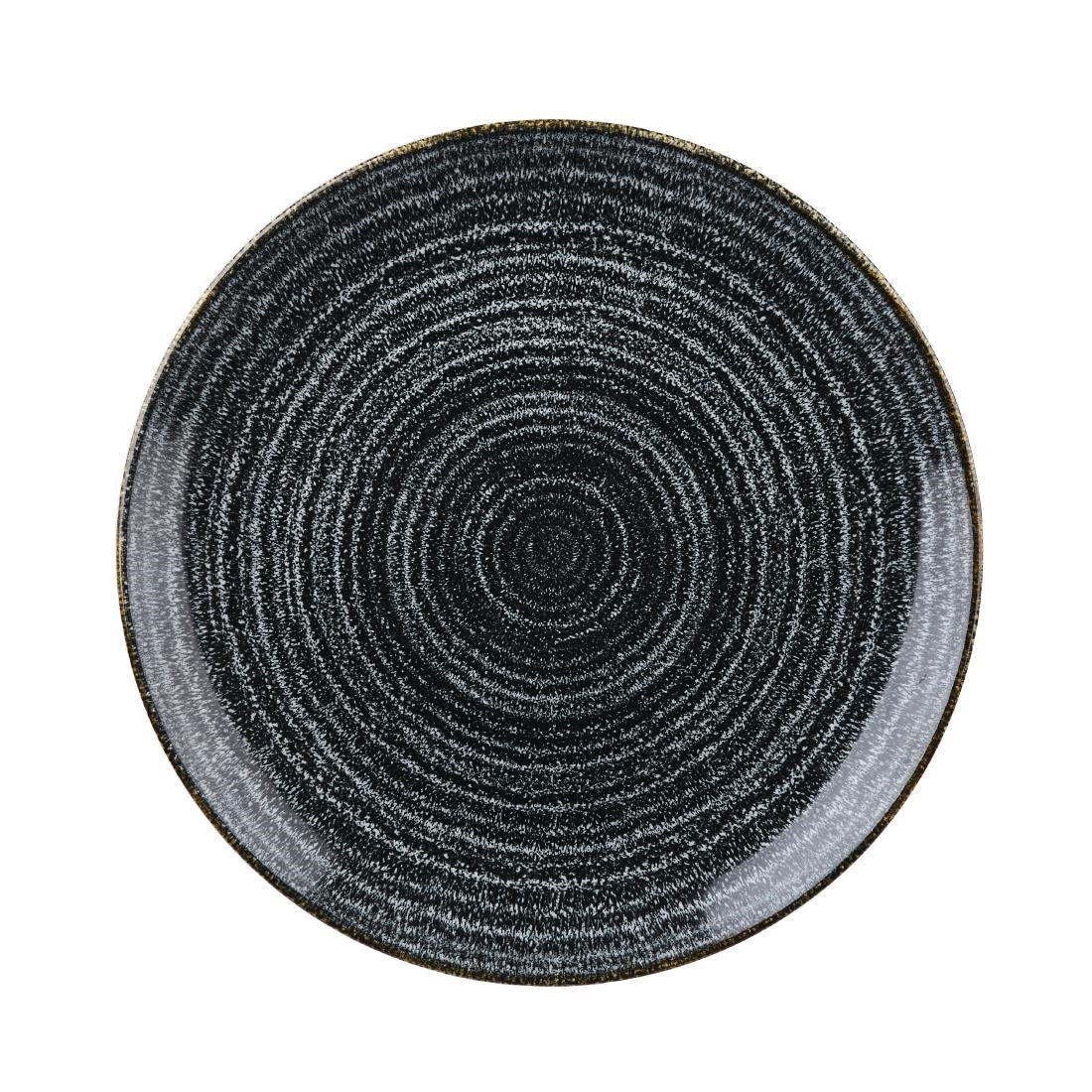 Churchill Studio Prints Homespun Charcoal Black Coupe Plates 288mm