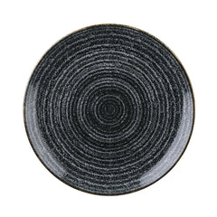 Churchill Studio Prints Homespun Charcoal Black Coupe Plates 217mm