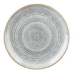 Churchill Studio Prints Homespun Stone Grey Coupe Plates 165mm (12 Pack)