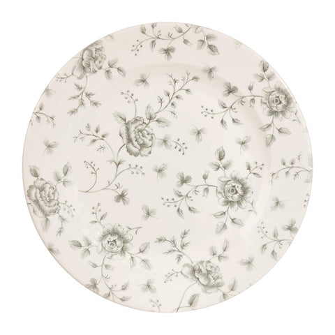 Churchill Vintage Prints Rose Chintz Profile Plates Grey 276mm