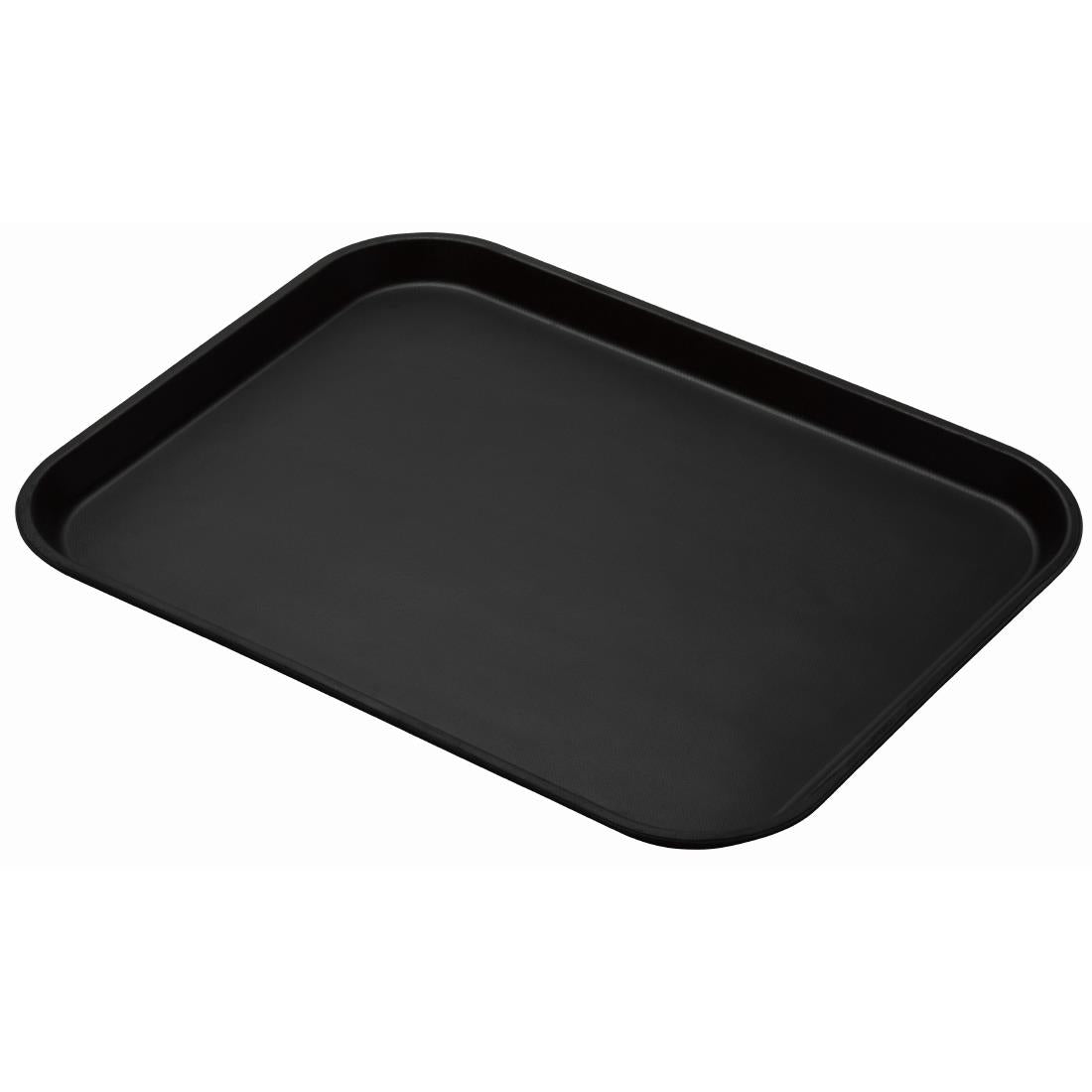 Cambro Treadlite Fibreglass Rectangular Non-Slip Tray Black 457mm