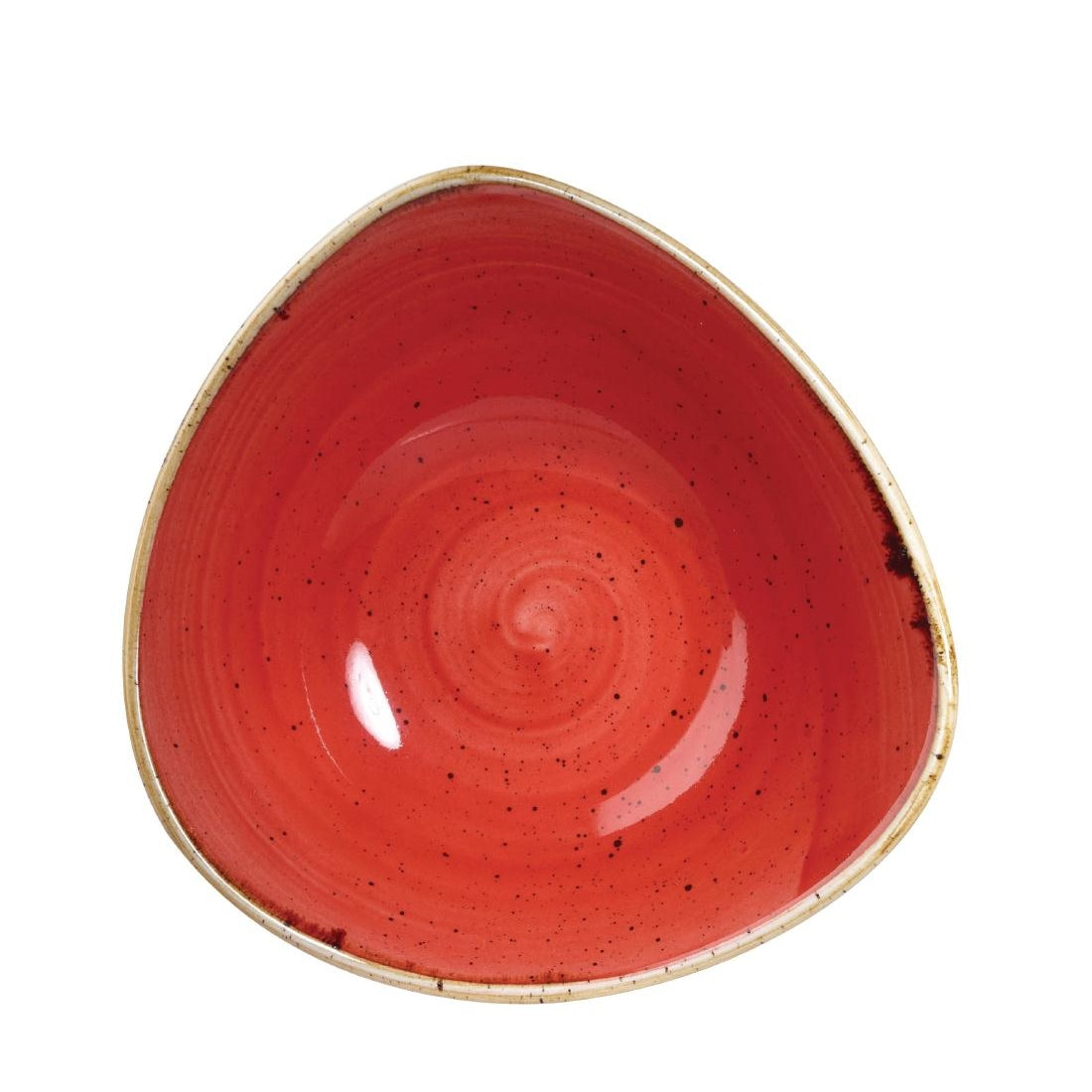 Churchill Stonecast Triangle Bowls Berry Red 235mm (Pack of 12)