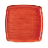 Churchill Stonecast Square Plate Berry Red 268 x 268mm