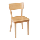 Fameg Plain Side Chairs Natural Beech (Pack of 2)