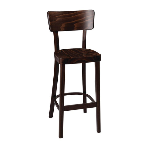 Fameg Plain Highstool Walnut Finish