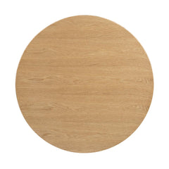 Bolero Pre-Drilled Round Table Top Natural Ash Veneer 600mm