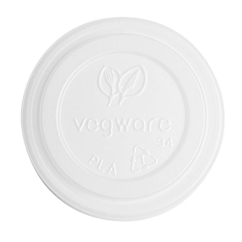 Vegware 62-Series CPLA Hot Cup Lid - 4oz (Case 2000)