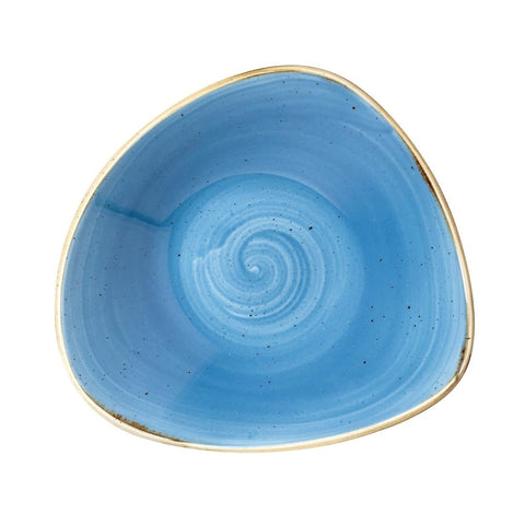 Churchill Stonecast Triangle Bowl Cornflower Blue 235mm