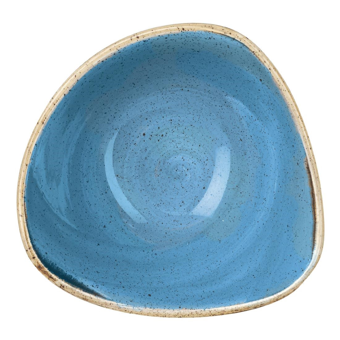 Churchill Stonecast Triangle Bowls Cornflower Blue 184mm (Pack of 12)