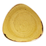 Churchill Stonecast Triangle Plate Mustard Seed Yellow 229mm (12 Pack)