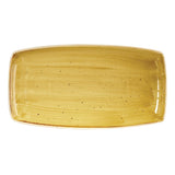 Churchill Stonecast Rectangular Plate Mustard Seed Yellow 350 x 185mm