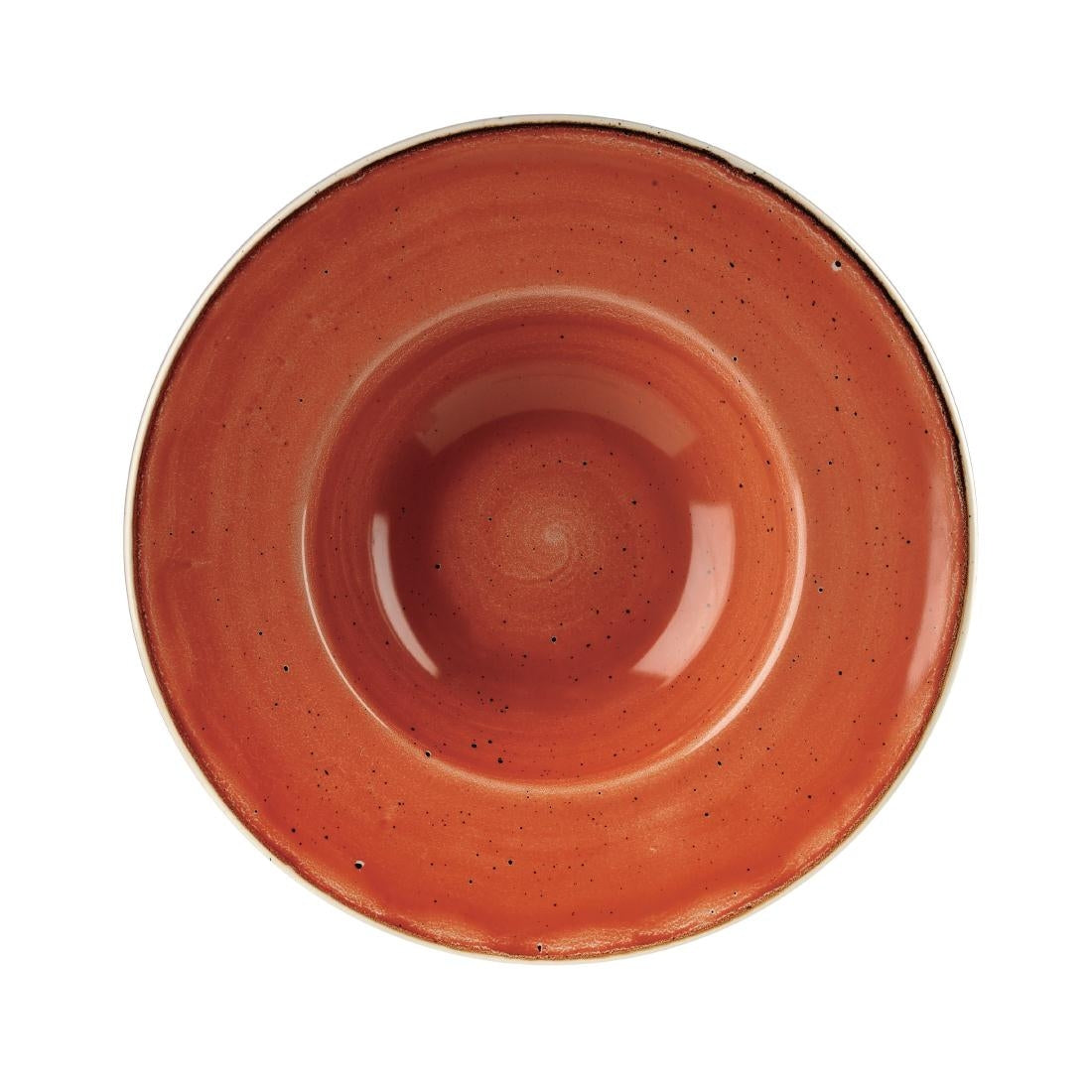 Churchill Stonecast Round Wide Rim Bowls Spiced Orange 239mm