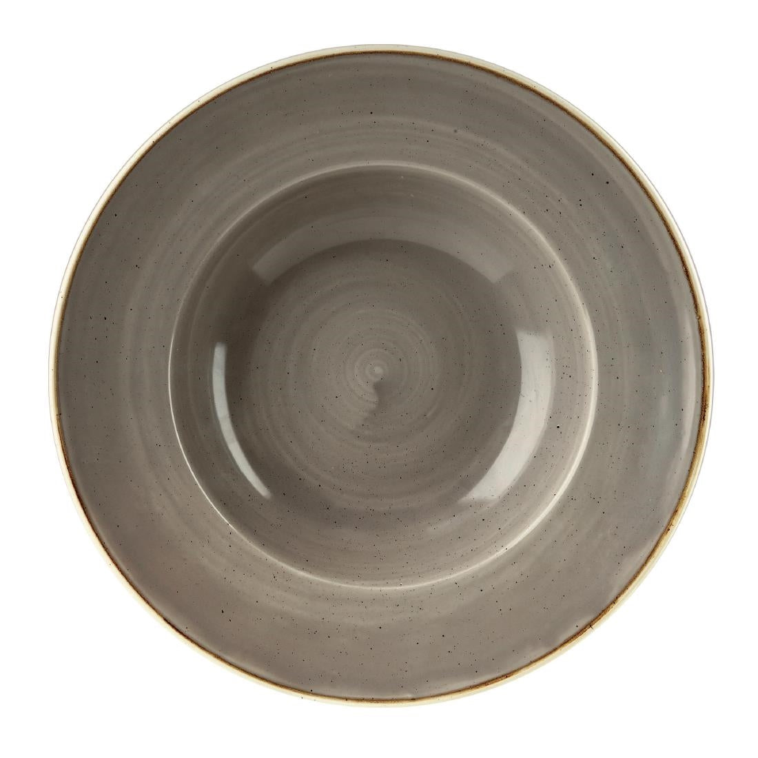 Churchill Stonecast Round Wide Rim Bowls Peppercorn Grey 240mm