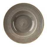 Churchill Stonecast Round Wide Rim Bowls Peppercorn Grey 240mm