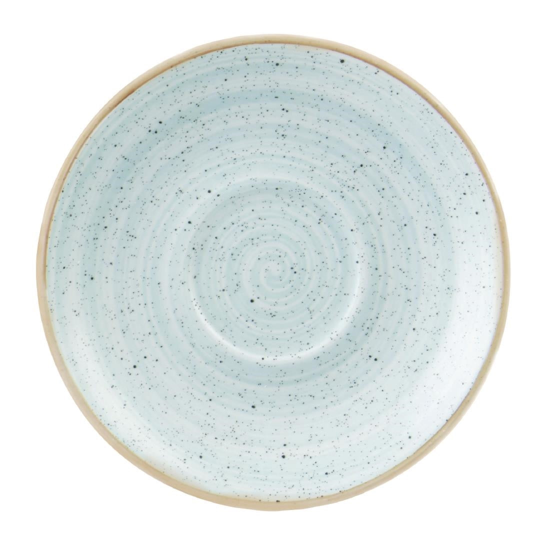 Churchill Stonecast Round Cappuccino Saucers Duck Egg Blue 185mm (Pack of 12)