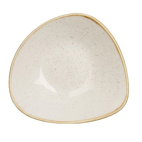 Churchill Stonecast Triangle Bowl Barley White 250mm