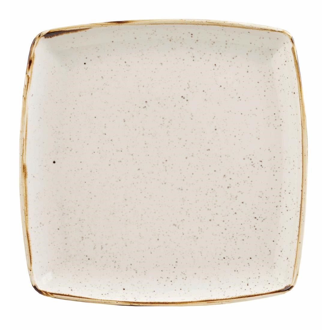 Churchill Stonecast Deep Square Plate Barley White 260mm (6 Pack)