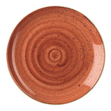 Churchill Stonecast Round Coupe Plate Spiced Orange 165mm