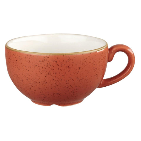 Churchill Stonecast Cappuccino Cup Spiced Orange 8oz