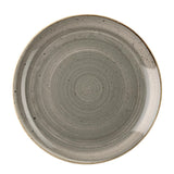 Churchill Stonecast Round Coupe Plate Peppercorn Grey 260mm