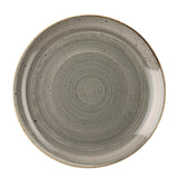Churchill Stonecast Round Coupe Plate Peppercorn Grey 185mm