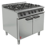 Falcon 6 Burner Dominator Plus Oven Range G3101 Propane Gas with Feet