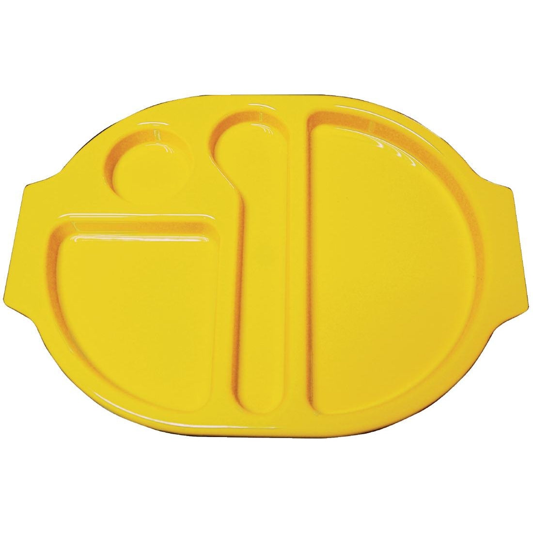 Olympia Kristallon Small Polypropylene Compartment Food Trays Yellow 321mm