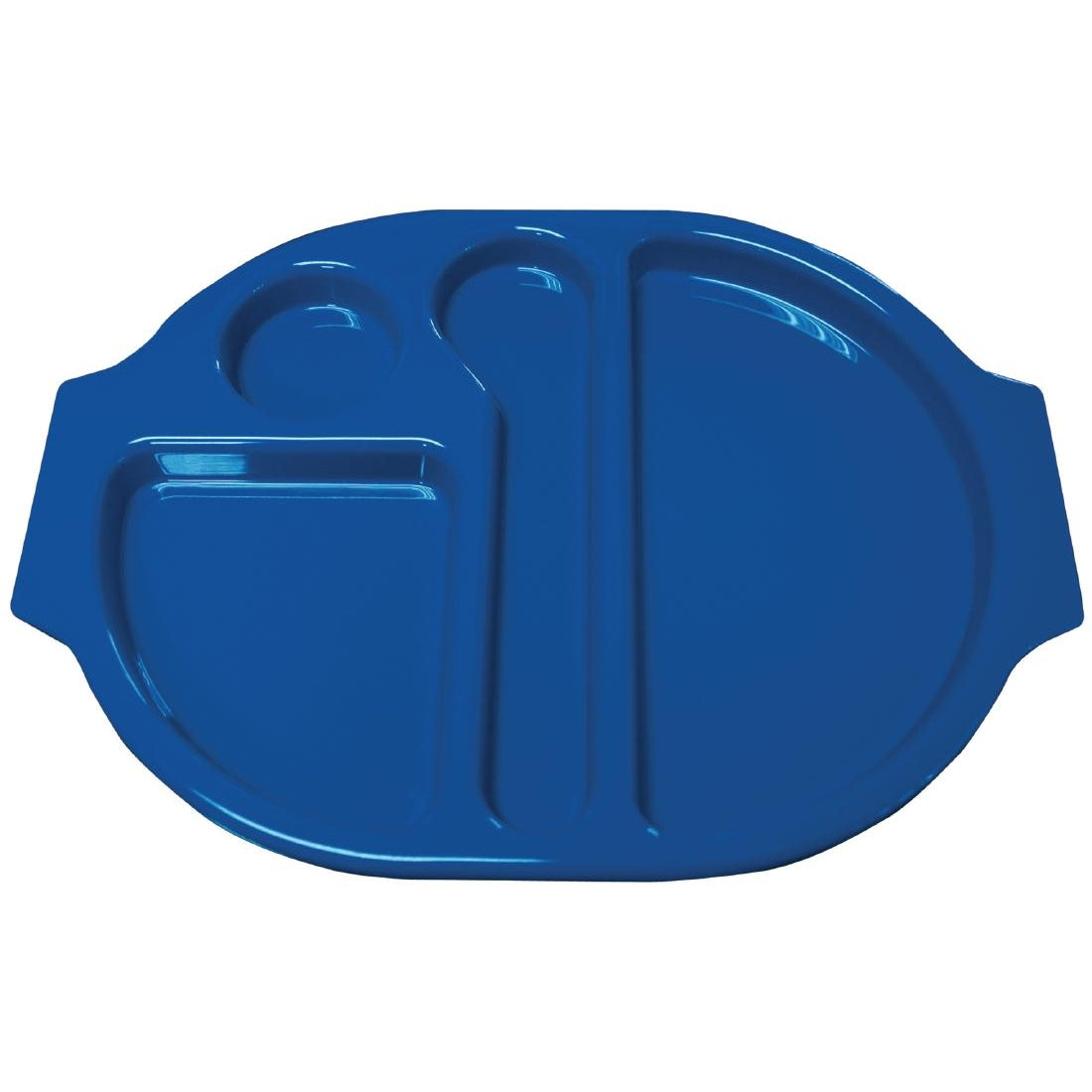 Olympia Kristallon Small Polypropylene Compartment Food Trays Blue 321mm