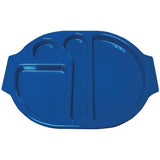 Olympia Kristallon Small Polypropylene Compartment Food Trays Blue 321mm