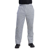 Whites Unisex Vegas Chefs Trousers Black and White Check M