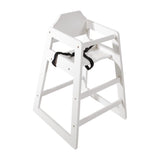 Bolero Wooden High Chair Antique White Finish