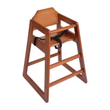 Bolero Wooden Highchair Dark Wood Finish