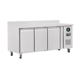 Polar Counter 3 Door Freezer with Upstand 417 Ltr