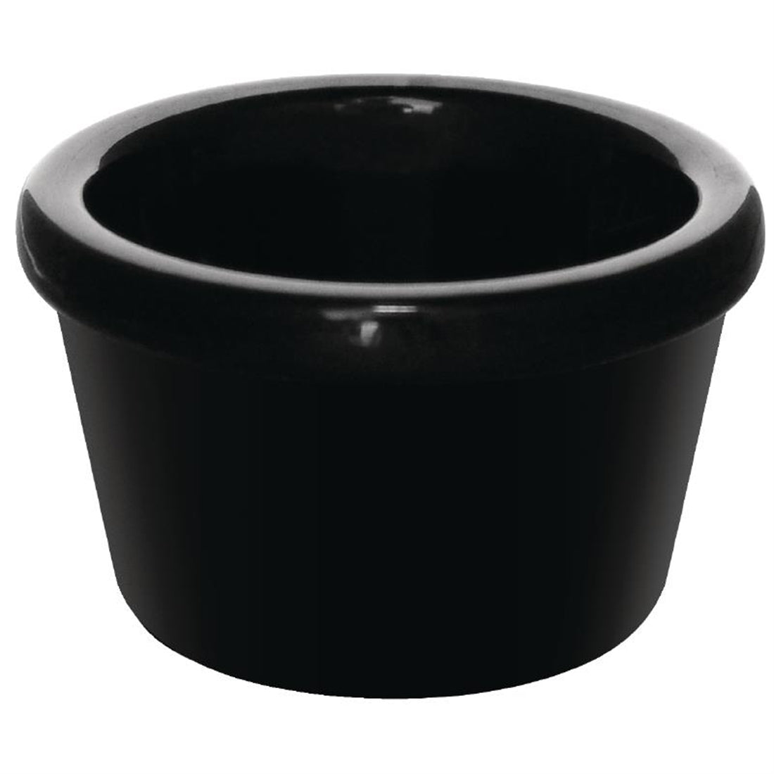 Olympia Kristallon Melamine Plain Ramekins Black 63mm (Pack of 12)