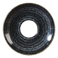 Churchill Studio Prints Homespun Charcoal Black Cappuccino Saucers 156mm