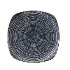 Churchill Studio Prints Homespun Charcoal Black Square Plates 215mm