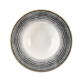 Churchill Studio Prints Homespun Charcoal Black Wide Rim Bowls 280mm