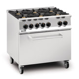 Lincat Opus 800 Natural Gas 6 Burner Range with Drop Down Door OG8002/N/DD