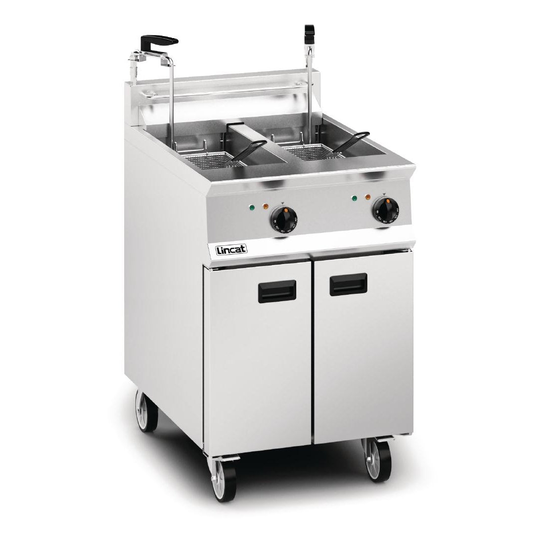 Lincat Opus 800 Twin Tank Twin Basket Free Standing Electric Filtration Fryer OE8113/OP2