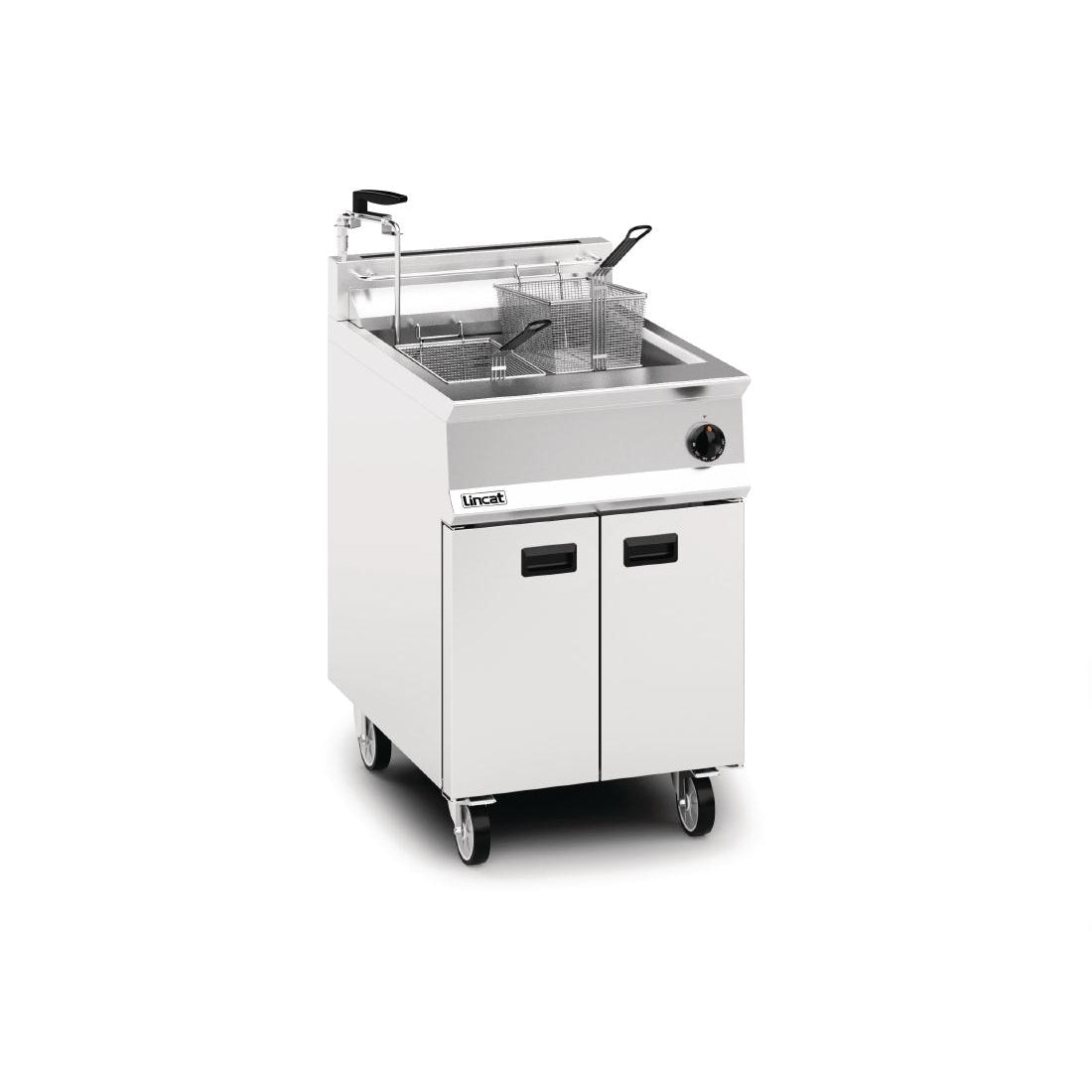Lincat Opus 800 Single Tank Twin Basket Free Standing Propane Gas Filtration Fryer OG8107/OP